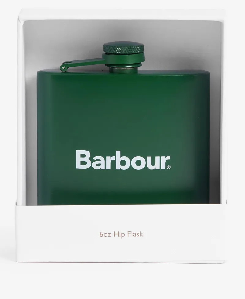 Barbour Logo Hip Flask Green-1